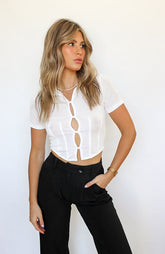 Jemma Button Front Top